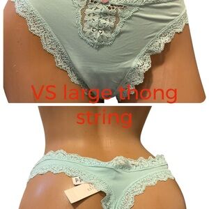 Victoria's Secret Light Green Lace Thong